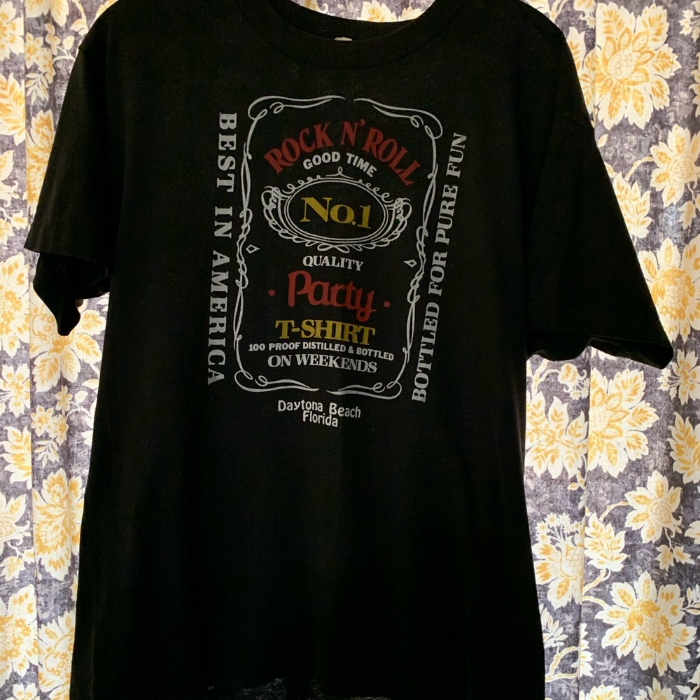 Rock n’ Roll party tee 1986 Daytona Beach vintage🎈🎈🎈 38 years old !!!